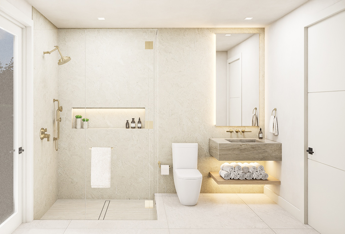 680 Hastings Street Secondary Baths rendering