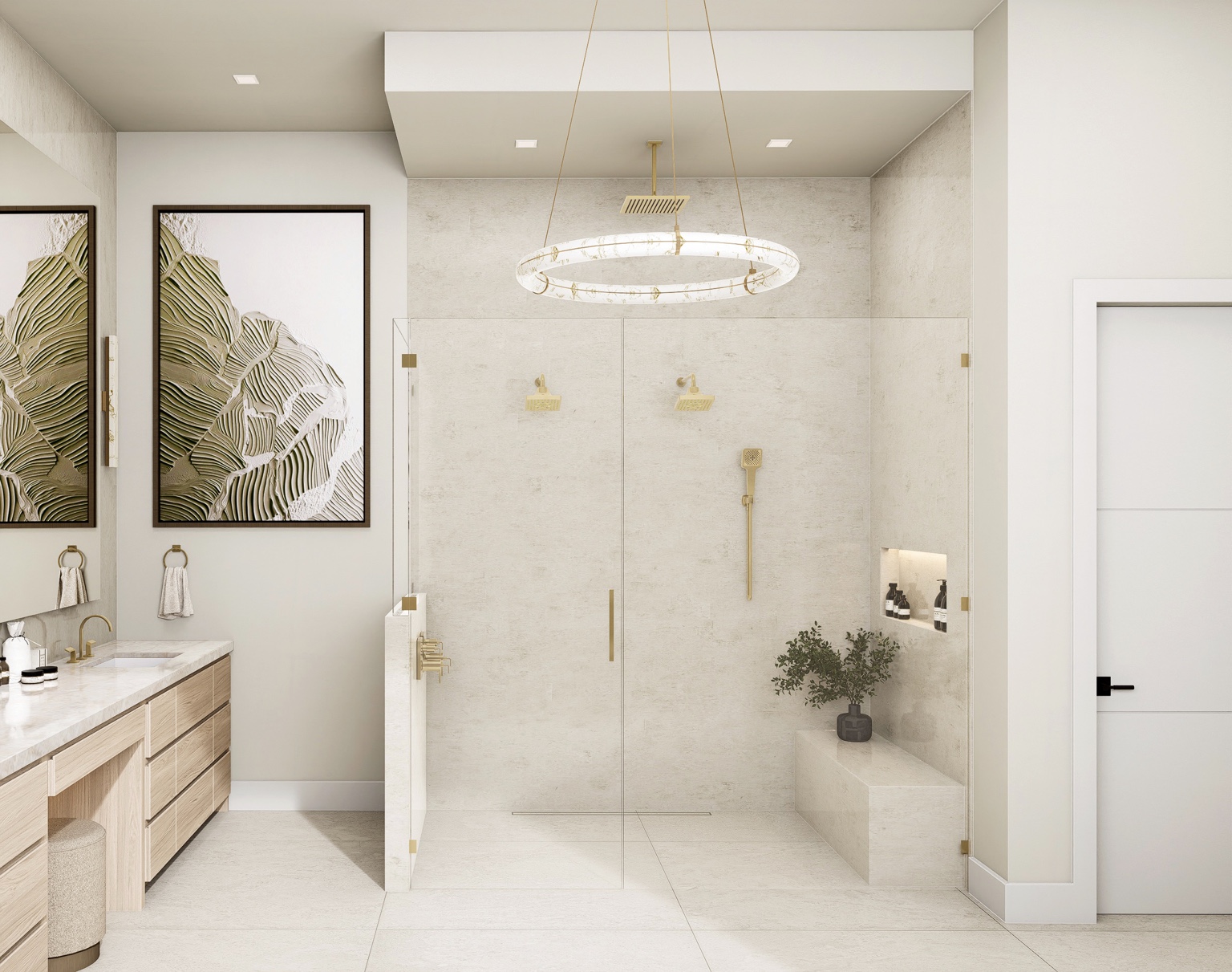 680 Hastings Street Primary Suite Bath rendering