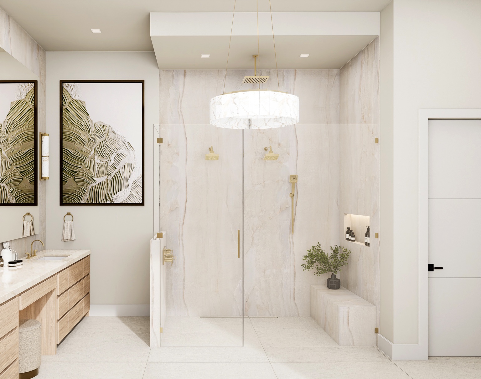 696 Hastings Street Primary Suite Bath rendering