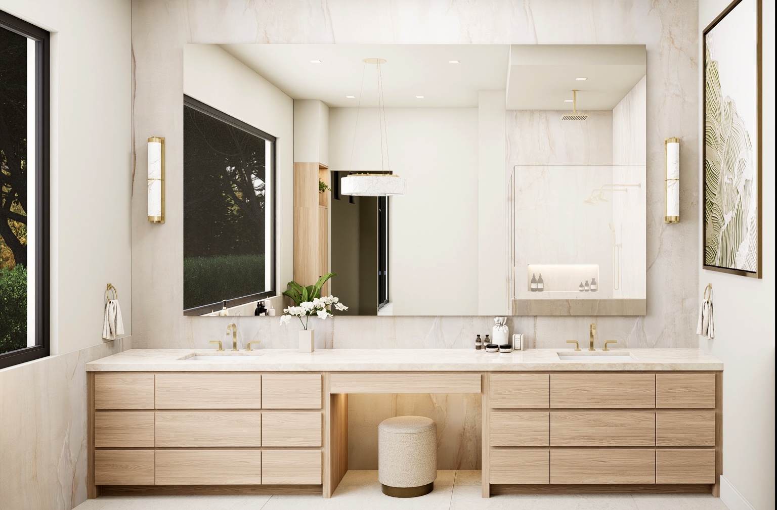 696 Hastings Street Primary Suite Bath rendering